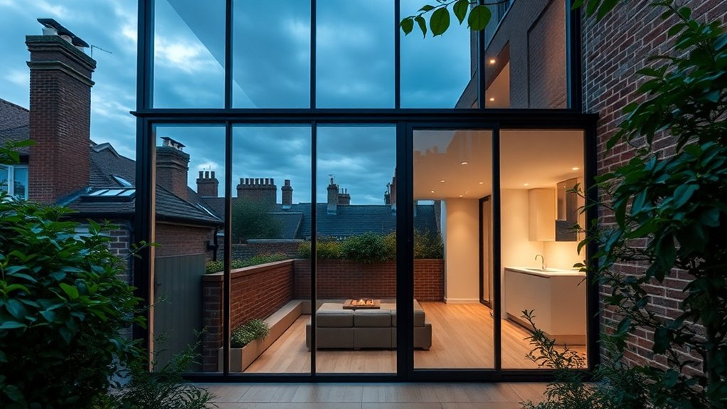 Glass Extension Walls Hampton