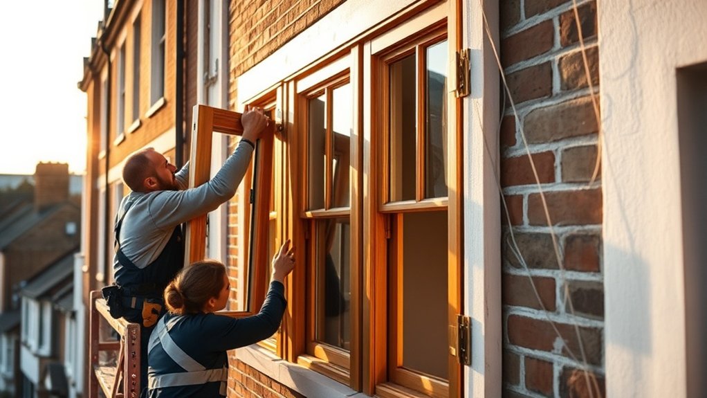 Wooden Window Installation Hampton
