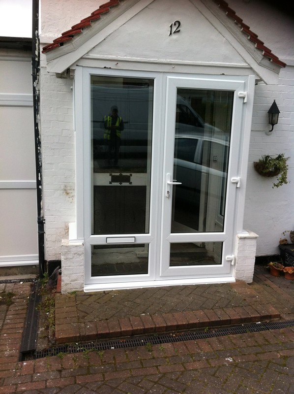 uPVC French doors fitted as front entrance in Hampton